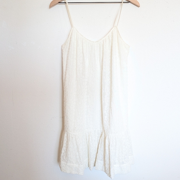 Madewell Embroidered Floral Camo Slip Dress Whimsical In White Size Extra Small - Picture 2 of 9